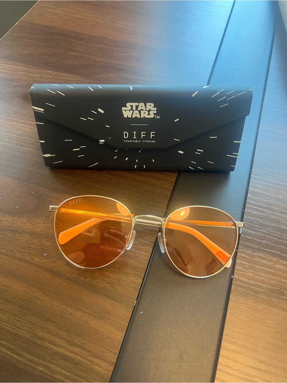Star Wars x DIFF Orange Lens Round Sunglasses new
